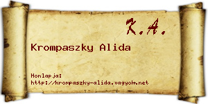 Krompaszky Alida névjegykártya